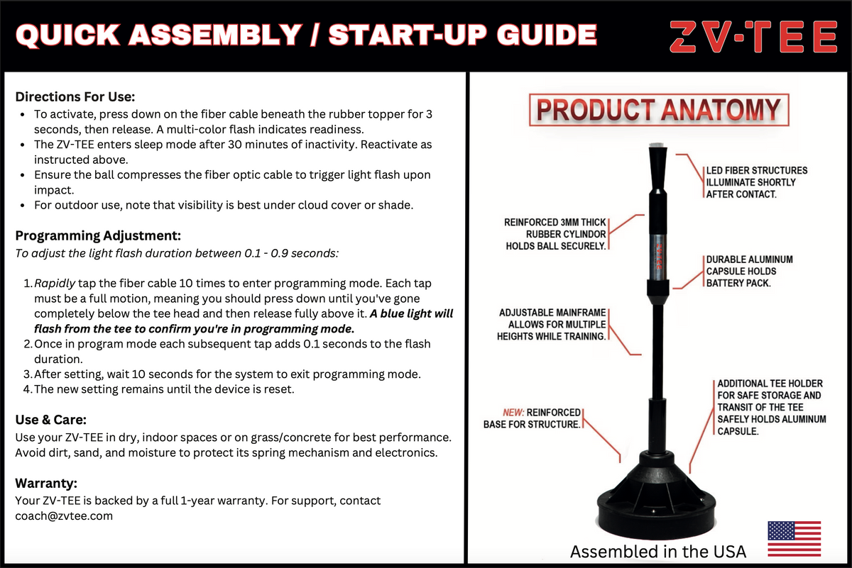 How To Use – ZV-TEE Baseball // Softball